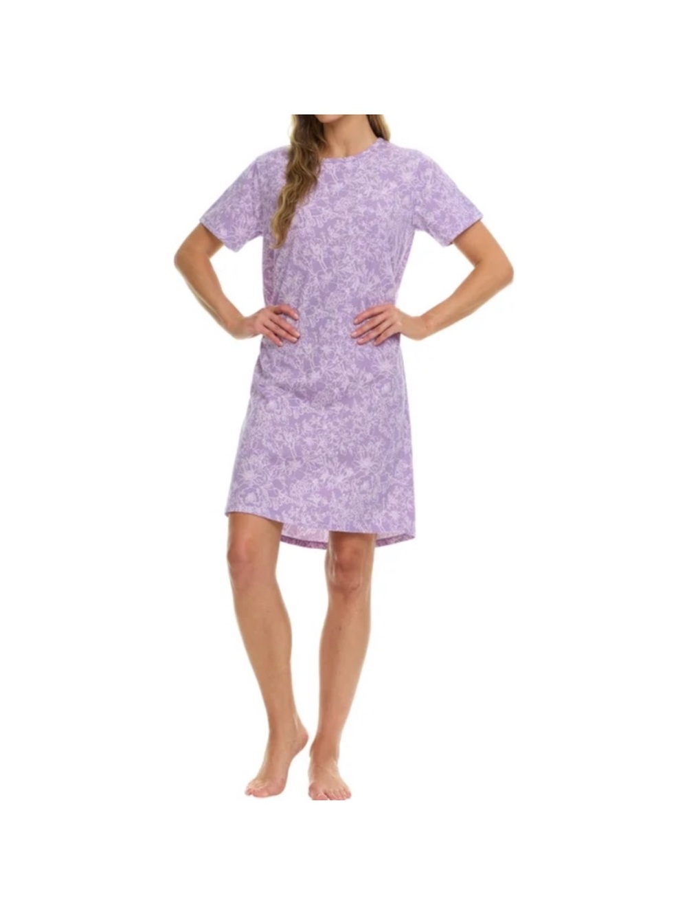 Vera Bradley Lavender Floral Short-Sleeve Nightdress